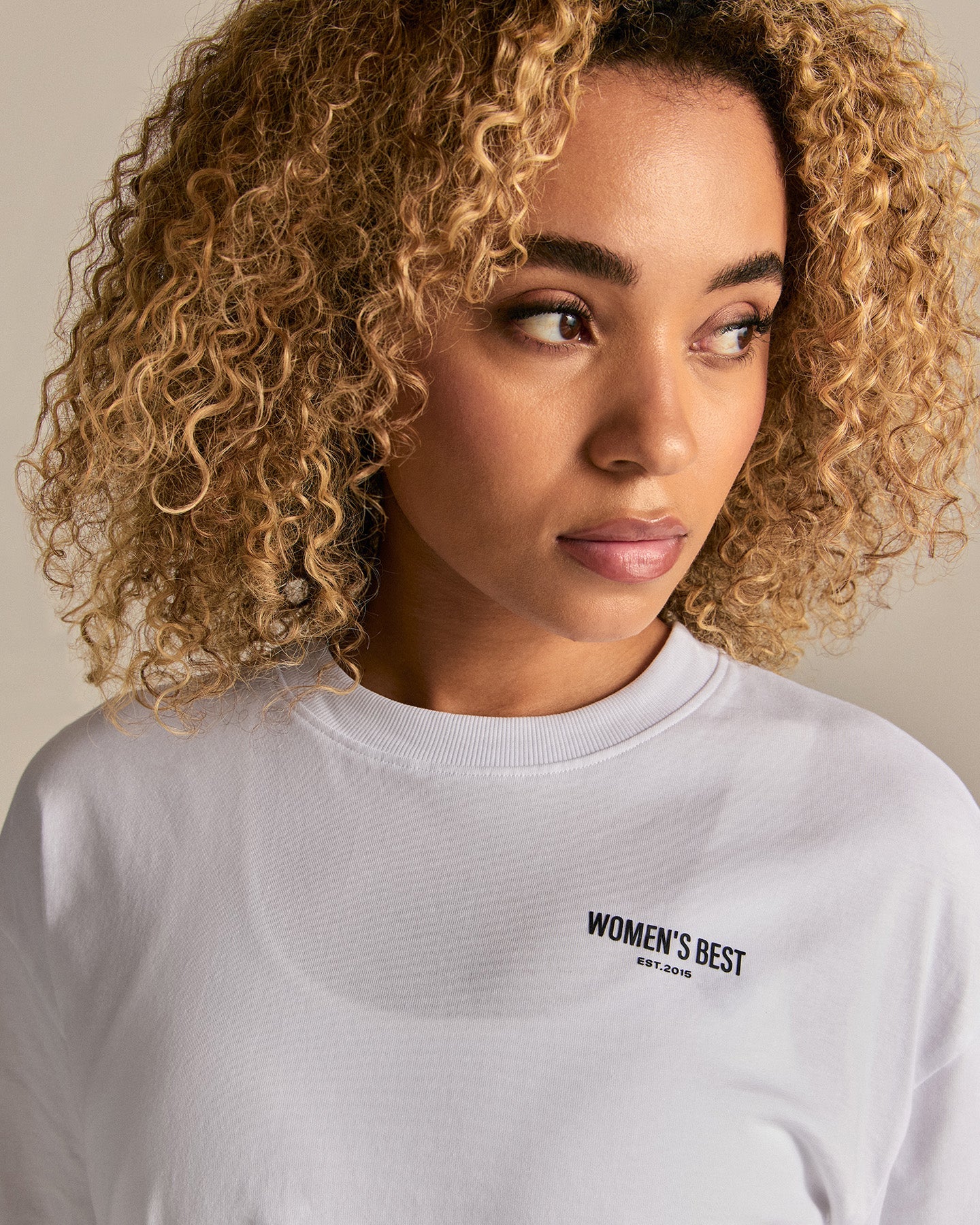 Comfort WB Logo Oversized Long Sleeve T-Shirt | White - Image 3